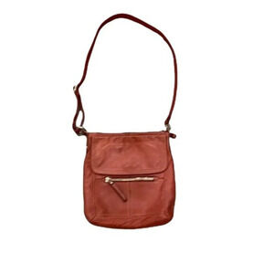 Fossil red leather crossbody bag